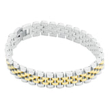 Presidential Strap Bracelet - Silver + Gold