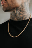 Rope Chain 5mm - 14Kt Gold Plated